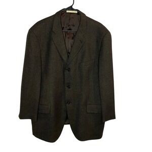 Joseph Abboud Vintage Tweed Blazer Mens 44S Classic Fit Three Button Lamb's Wool